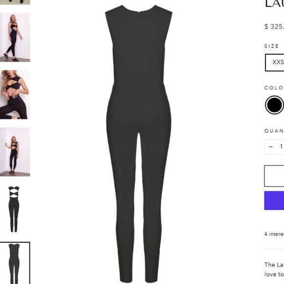 Port de Bras Lauren Active Suit - Black - M - Picture 4 of 6